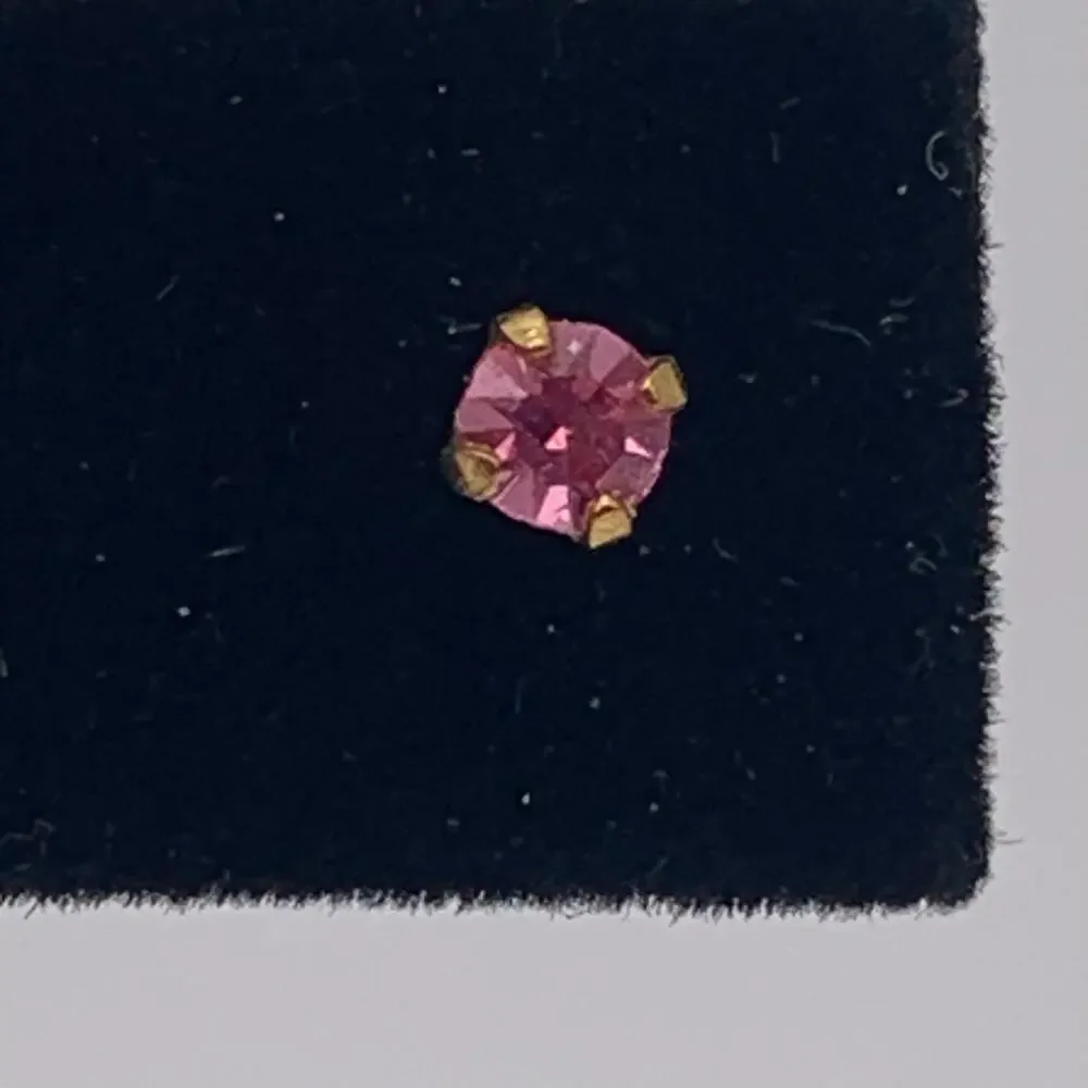 Sensitive Ears Ear Sense‎ Stud Earrings October Rose Zircon Hypo-Allergenic NEW